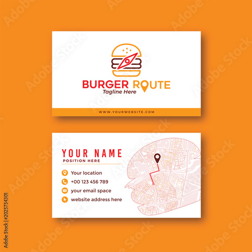 Burger business card design template