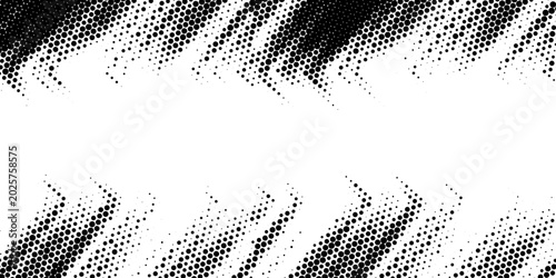 Grunge halftone black and white dots texture background. Spotted vector Abstract Texture