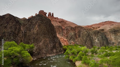 Aerial View of Charyn Canyon National Park in Kazakhstan