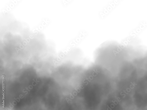 Black Smoke Fog Overlay Isolated on Transparent Background PNG