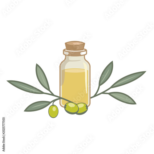 olive oil bottle icon vector illustration element design template