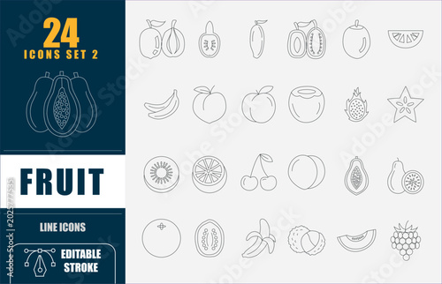 Fruit Icon set 24 Icon Set