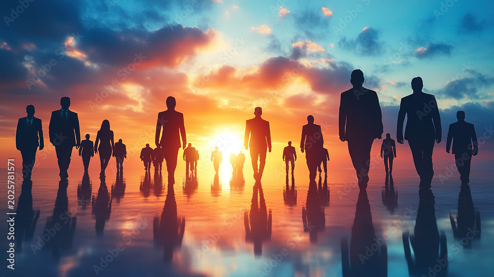Fototapeta premium Succession planning, identifying and developing future leaders within the organization to ensure business continuity, human resources, succession planning