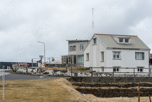 Tableau sur toile Damaged and abandoned houses in Grindavik, Iceland, Europe, following the devast
