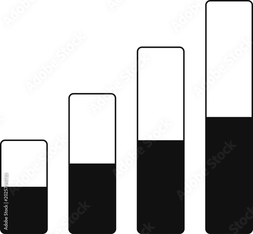 Minimal Battery Level Icon Set Vector Illustration