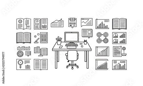 sprawling collection dynamic infographic templates sprawls across bright minimalist desk featuring intricate diagrams vibrant