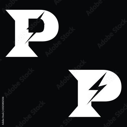 P modern abstract logo design | P logo | P letter logo template