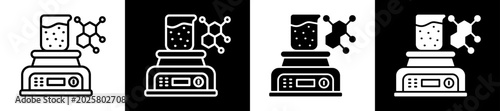 Φωτογραφία Balance Icon Black And White Vector Illustration.