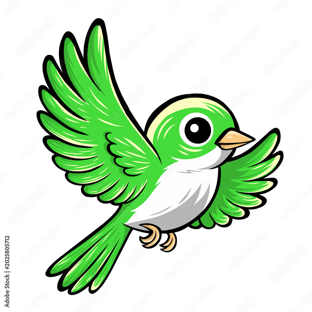 Fototapeta premium Illustration of a flying bird