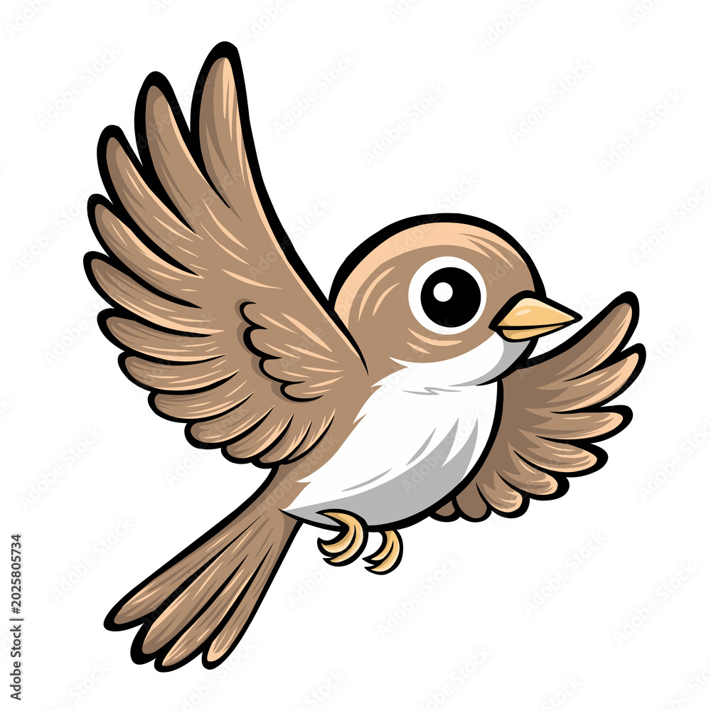 Fototapeta premium Illustration of a flying bird