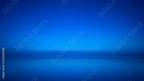 Ultra Clean Abstract Blue Gradient Background with Subtle Horizon Line