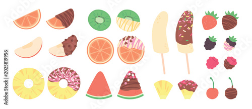 Tableau sur toile Tasty fruits sliced