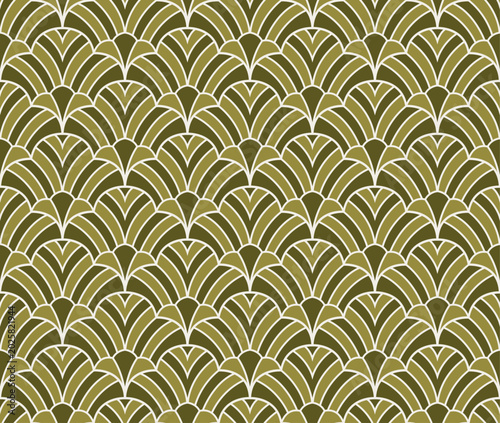 Stylized art deco geometric seamless pattern. Abstract ornamental vector texture.