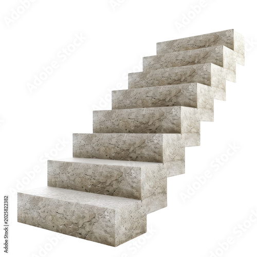 Stone Staircase Leading Upwards Isolated stairs steps isolated on a transparent background
