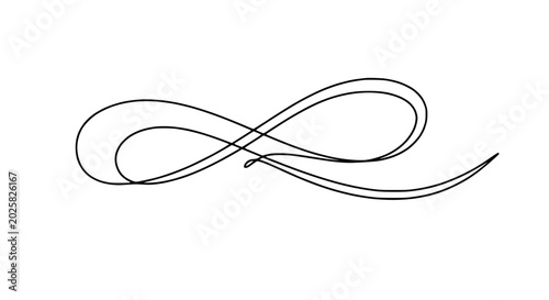 Fotografia Elegant Infinity Symbol Flourish - Endless Loop Design