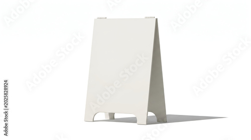 Versatile White A-Frame Sign Mockup for Brand Presentation and Business Messaging Display Template