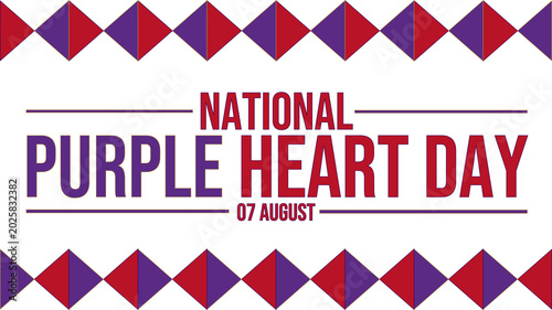 Foto National Purple Heart Day contemporary design celebrating courage and service in