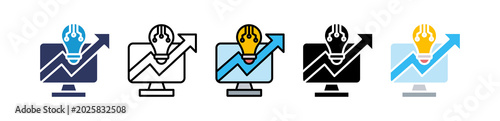 Future Trends multiple icon