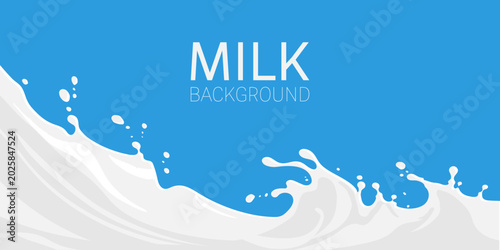 Milk splashes with droplets background vector illustration