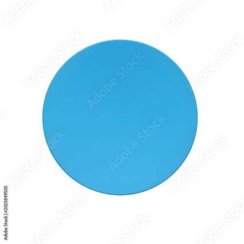 Schilderij op canvas Blue circle shape isolated on transparent background