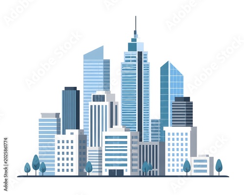 Modern Skyscraper City Vector