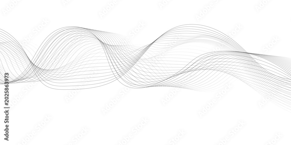 Fototapeta premium white, background, technology, abstract, banner, design, wave, line, curve, graphic, modern, flow, illustration, motion, business, vector, template, digital, element, pattern, ribbon, smoke, creative,