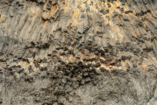 Quadro em tela Basalt columns, natural pillars of hardened volcanic rock, famous for their geom