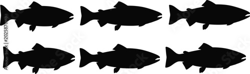 Bild auf Leinwand Salmon stencil templates