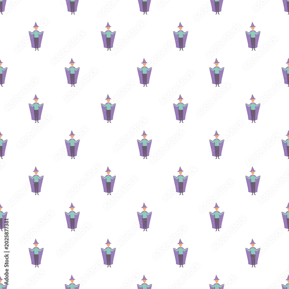 Obraz premium Wizard characters creating a seamless pattern for magic and fantasy themed designs