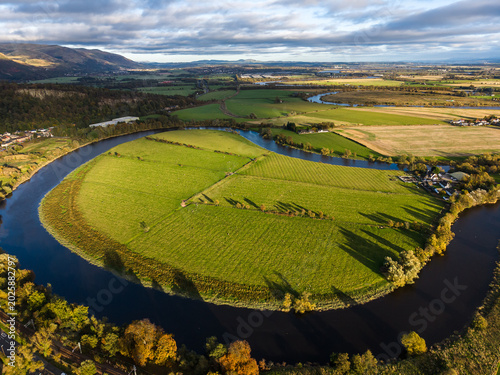 Beautiful Aerial View of Scottish Highlands Mountains and Lochs, Scotland