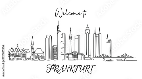 Frankfurt Skyline Illustration: Welcome to German Cityscape Drawing