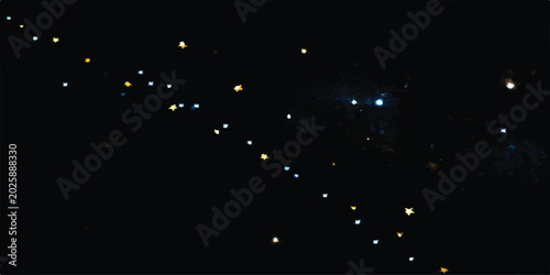 Bild auf Leinwand Cluster of distant stars in the night sky with deep space outer space universe