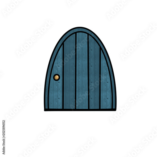 blue old wooden door 