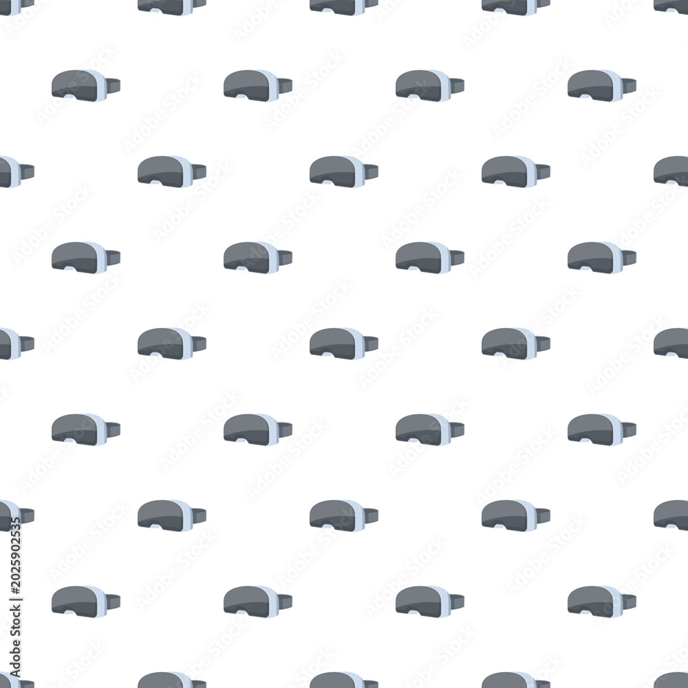 Obraz premium Virtual reality headsets forming a repeating pattern on white background