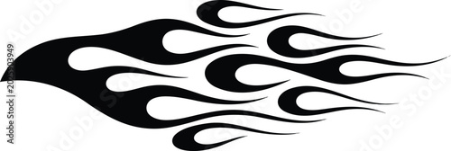 Foto Black tribal flame vector illustration design element for hot rod car motorcycle