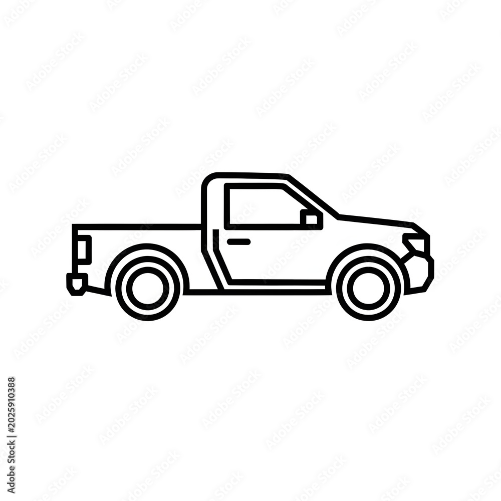 Fototapeta premium vector illustration of a truck on transparent background.