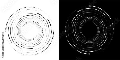 Quadro su tela Abstract background with lines in circle