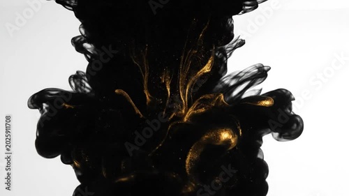 Dynamic Ink Drop Collage in Water