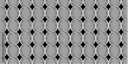 Photos A crisp and minimalist circular mesh pattern featuring delicate white lines on a stark black background
