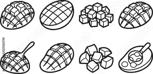 Foto Black and white geometric pattern designs collection vector set Vector