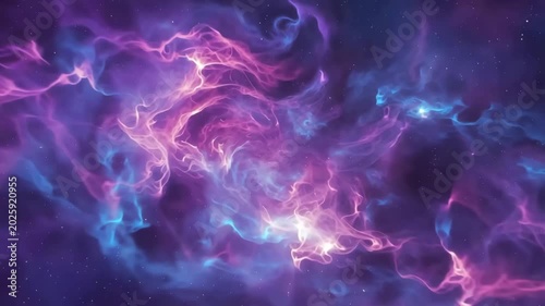 Abstract blue smoke energy background with glowing electric plasma light and liquid motion fractal seamless 4k super animation video