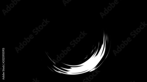 Sword slash effect, cartoon game weapon slash animation, glowing energy sword movement, action combat strike effect, 4k looping slash element on black screen background