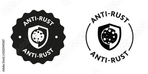 Photos Anti Rust vector stamps for items and tools information labeling.