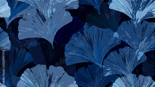 Fotografija abstract overlapping fan shapes in shades of blue a seamless repeating pattern