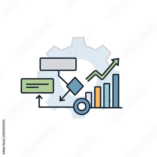 Business Process Flowchart Infographic Design.