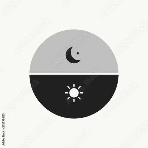 Day and Night Icon Graphic Design.