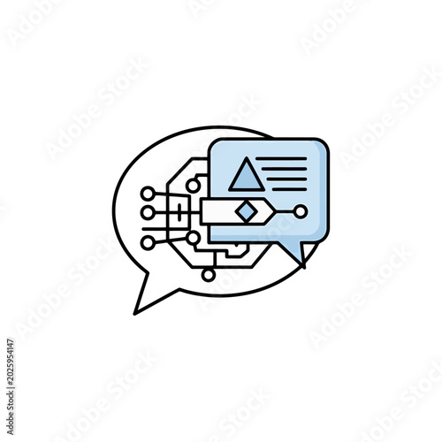 Digital communication technology icon design.
