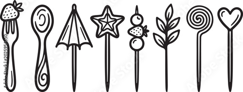 Foto Black vector icons of musical instruments set isolated Vector
