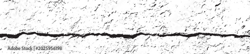 Konstfotografi Black and white grunge texture with horizontal crack line