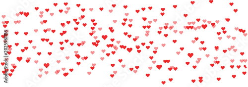 Tableau sur toile red hearts illustration on a white background - love heart for valentines day ba